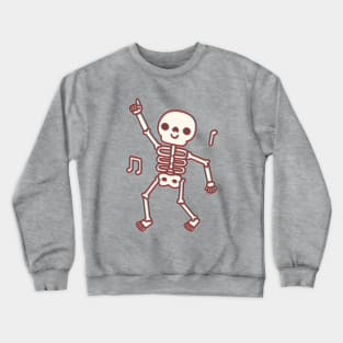 Funny Dancing Skeleton 3D Anaglyph Style Crewneck Sweatshirt